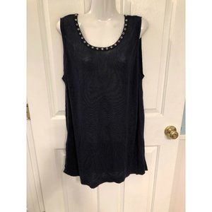 Soft Surroundings Sleeveless Tunic Size Large Navy